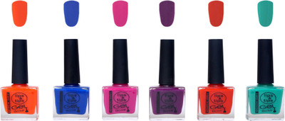 Lips & Tips Premium Collection Nail Polish - Combo Set of 6 Exclusive Nail enamels - Orange Affair, Royale Blue, Magnetic Magenta, Deep Purple, Smokin' Red, Teal Multi(Pack of 6)
Lips & Tips Premium Collection Nail Polish - Combo Set of 6 Exclusive Nail enamels - Orange Affair, Royale Blue, Magnetic Magenta, Deep Purple, Smokin' Red, Teal Multi(Pack of 6)