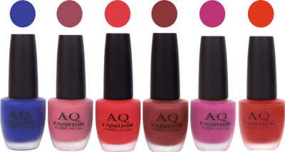 AQ Fashion Gel Velvet Matte Nail polish combo 6909 Multicolor(Pack of 6)