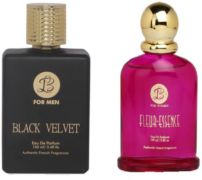 Lyla Blanc Mens BLACK VELVET & Womens FLEUR-ESSENCE - (Set of 2 Perfume for Couple) (100ml each) Eau de Parfum - 100 ml(For Men & Women)
Lyla Blanc Mens BLACK VELVET & Womens FLEUR-ESSENCE - (Set of 2 Perfume for Couple) (100ml each) Eau de Parfum - 100 ml(For Men & Women)