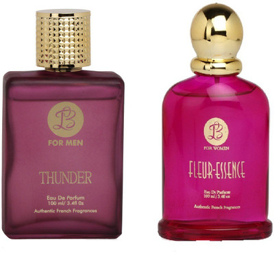 Lyla Blanc Mens THUNDER & Womens FLEUR-ESSENCE - (Set of 2 Perfume for Couple) (100ml each) Eau de Parfum - 100 ml(For Men & Women)
Lyla Blanc Mens THUNDER & Womens FLEUR-ESSENCE - (Set of 2 Perfume for Couple) (100ml each) Eau de Parfum - 100 ml(For Men & Women)