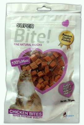 Goofy Tails Super Bite Chicken Bites for Cats 70 gm Chicken Cat Treat(70 g, Pack of 4)
Goofy Tails Super Bite Chicken Bites for Cats 70 gm Chicken Cat Treat(70 g, Pack of 4)