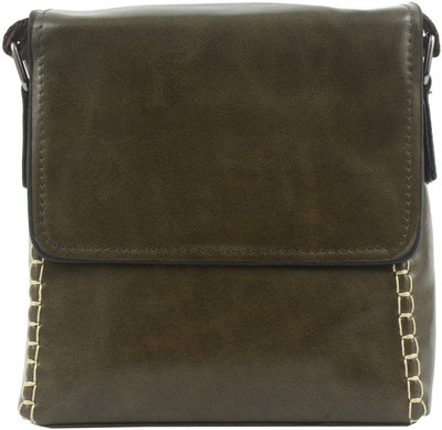 Bagaholics Women Casual Green PU Sling Bag