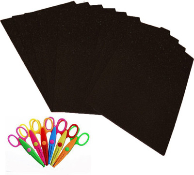 Way Beyond Art & Craft Combo Set of 6 pcs Scissors and Adhesive black coloured Glitter Foam Sheet pack of 10 A4 Size
Way Beyond Art & Craft Combo Set of 6 pcs Scissors and Adhesive black coloured Glitter Foam Sheet pack of 10 A4 Size