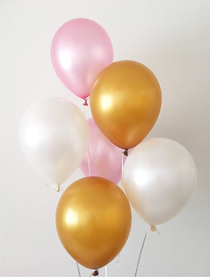 Masti Zone Solid Pack of 60 ( 20 White + 20 Pink + 20 Golden ) Colour Matallic Latex Balloons Balloon(Multicolor, Pack of 60)
Masti Zone Solid Pack of 60 ( 20 White + 20 Pink + 20 Golden ) Colour Matallic Latex Balloons Balloon(Multicolor, Pack of 60)