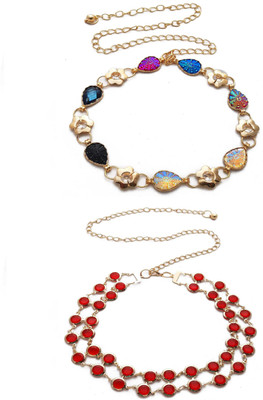 Vritraz Women Casual, Party Gold Metal Belt