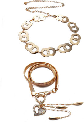 Vritraz Women Casual, Party Gold Metal Belt