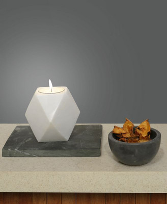Organic Home White Faceted Tea Light holder Marble Tealight Holder(Grey, Pack of 1)
Organic Home White Faceted Tea Light holder Marble Tealight Holder(Grey, Pack of 1)