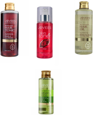 Jovees Revitalizing Hair Tonic & Skin Toner-Rose & Bio Advanced Hair Oil & Hair Regrowth Argan Kernel Oil.(Set of 1)
Jovees Revitalizing Hair Tonic & Skin Toner-Rose & Bio Advanced Hair Oil & Hair Regrowth Argan Kernel Oil.(Set of 1)