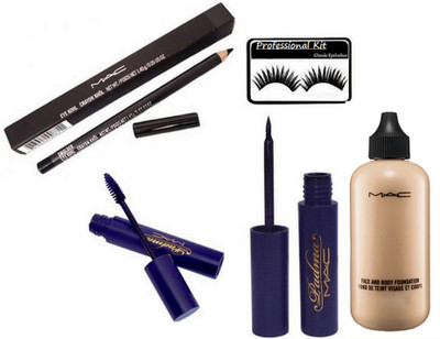 professional kit Eyelashes, Mac Face & Body Foundation, Padma Eyeliner&Mascara, Pencil Kajal(Set of 5)
professional kit Eyelashes, Mac Face & Body Foundation, Padma Eyeliner&Mascara, Pencil Kajal(Set of 5)