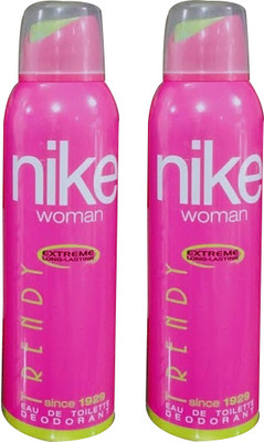 Nike Trendy Deodorant For Woman 200ml Deodorant Spray - For Women(400 ml, Pack of 2)
Nike Trendy Deodorant For Woman 200ml Deodorant Spray - For Women(400 ml, Pack of 2)