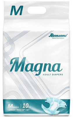Romsons Magna Adult Diaper 10 Pcs, Waist Size 28”- 40” Adult Diapers - M (10 Pieces) Adult Diapers - M
Romsons Magna Adult Diaper 10 Pcs, Waist Size 28”- 40” Adult Diapers - M (10 Pieces) Adult Diapers - M
