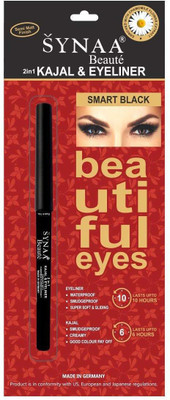 Synaa 2in1 Waterproof, Smudgeproof Kajal and Eyeliner, (Smart Black, SYN-2IN1) 0.35 g(Black)
Synaa 2in1 Waterproof, Smudgeproof Kajal and Eyeliner, (Smart Black, SYN-2IN1) 0.35 g(Black)