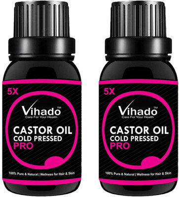VIHADO 5X Cold-Pressed 100% Pure Castor Oil Hair Oil pro (10 ml) (Pack of 2) Hair Oil(10 ml)
VIHADO 5X Cold-Pressed 100% Pure Castor Oil Hair Oil pro (10 ml) (Pack of 2) Hair Oil(10 ml)