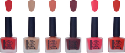 Lips & Tips Premium Collection Nail Polish Pack of 6, Velvet Matte Nail Enamels Strawberry Red, Nude, Chocolate Moose, Dusky Brown, Valentine Pink, Tomato Red(Pack of 6)
Lips & Tips Premium Collection Nail Polish Pack of 6, Velvet Matte Nail Enamels Strawberry Red, Nude, Chocolate Moose, Dusky Brown, Valentine Pink, Tomato Red(Pack of 6)