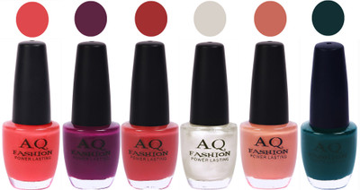 AQ Fashion Gel Nail Polish Combo 2415 Multicolor(Pack of 6)