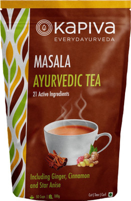 Kapiva Masala Tea Ginger, Cinnamon Masala Tea(100 g, Pouch)