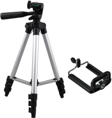BUY SURETY Adjustable Portable Lightweight Camera Stand Mobile Holder Tripod-3110 With Three-Dimensional Head & Quick Release Plate For Digital Camera Video Cameras and mobile clip holder for Mobiles Smartphones Tripod(Silver & Black, Supports Up to 1500)
BUY SURETY Adjustable Portable Lightweight Camera Stand Mobile Holder Tripod-3110 With Three-Dimensional Head & Quick Release Plate For Digital Camera Video Cameras and mobile clip holder for Mobiles Smartphones Tripod(Silver & Black, Supports Up to 1500)