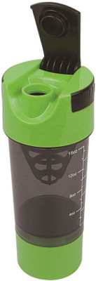 SHAKER GYM BOTTLE BLUE 500 Shaker(Pack of 1, White), Green