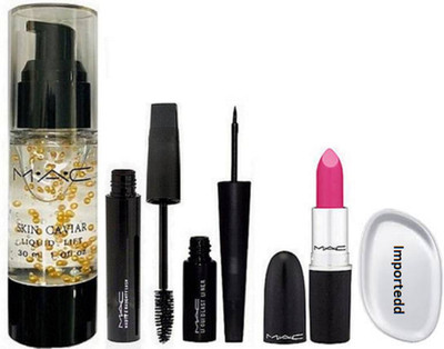 importedd silicon puff,Mac skin caviar primer, Liquidlast eyeliner, Haute and naughty mascara, finish matte lipstick(Set of 5)
importedd silicon puff,Mac skin caviar primer, Liquidlast eyeliner, Haute and naughty mascara, finish matte lipstick(Set of 5)