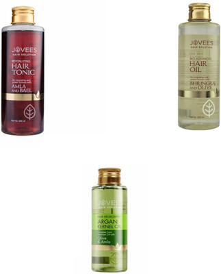 Jovees Revitalizing Hair Tonic & Bio Advanced Hair Oil & Hair Regrowth Argan Kernel Oil.(Set of 3)
Jovees Revitalizing Hair Tonic & Bio Advanced Hair Oil & Hair Regrowth Argan Kernel Oil.(Set of 3)