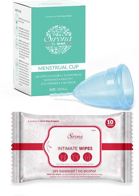 SIRONA Reusable Menstrual Cup - Small free Intimate Wipes for your Period Care - 10 Wipes(Set of 2)
SIRONA Reusable Menstrual Cup - Small free Intimate Wipes for your Period Care - 10 Wipes(Set of 2)