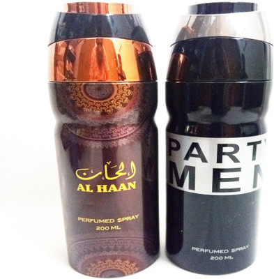 ARQUS AL HAAN AND PARTY MEN Perfume Body Spray - For Men(400 ml, Pack of 2)