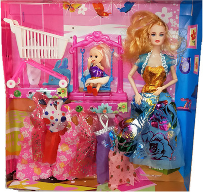 TALKING GANESHA Beautiful 29 CMS Fashion Doll With Baby Doll & Accessories Doll Set For Girls - Model 3(Multicolor)
TALKING GANESHA Beautiful 29 CMS Fashion Doll With Baby Doll & Accessories Doll Set For Girls - Model 3(Multicolor)