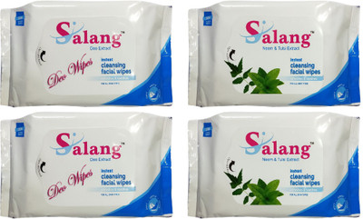 SALANG Everyday cleansing wipes-Neem Tulsi & Deo(30pcs/pack)(Pack of 30)