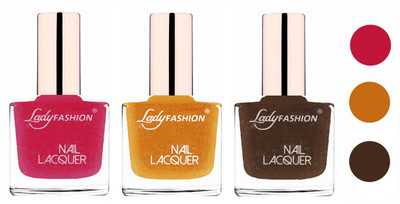 Lady Fashion Extra Shine Extra Long Stay Chip Resistant Nail Polish (Set Of 3) Abricoat Rose,Golden(Pack of 3)
Lady Fashion Extra Shine Extra Long Stay Chip Resistant Nail Polish (Set Of 3) Abricoat Rose,Golden(Pack of 3)