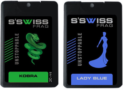 S'swiss Kobra and Lady Blue Combo Pack Pocket Perfume Perfume - 40 ml(For Men & Women)
S'swiss Kobra and Lady Blue Combo Pack Pocket Perfume Perfume - 40 ml(For Men & Women)