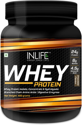 Inlife Whey Protein Powder With Isolate Concentrate Hydrolysate- 2 kg (Chocolate Flavou) Whey Protein(400 g, Chocolate)
Inlife Whey Protein Powder With Isolate Concentrate Hydrolysate- 2 kg (Chocolate Flavou) Whey Protein(400 g, Chocolate)