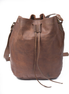 Pranjals House Girls Casual Brown Genuine Leather Sling Bag