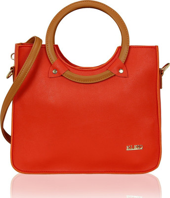Kleio Women Formal, Casual Red Leatherette Hand-held Bag