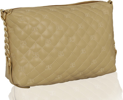 Kleio Women Casual Beige PU Sling Bag