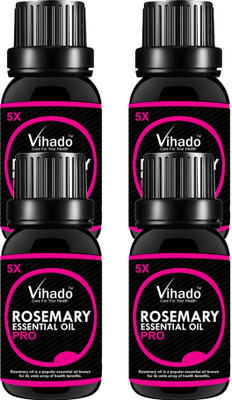 VIHADO 5X PRO Pure Rosemary Essential Oil - Rosmarinus Officinalis - 25 ml (Pack of 4)(25 ml)
VIHADO 5X PRO Pure Rosemary Essential Oil - Rosmarinus Officinalis - 25 ml (Pack of 4)(25 ml)