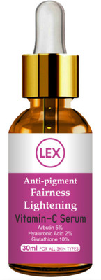 Lex Anti-pigment Fairness Brightening serum Vitamin C Serum + Hyaluronic Acid ANti-ageing Scar Reduction Pigment Reduction Serum(30 ml)
Lex Anti-pigment Fairness Brightening serum Vitamin C Serum + Hyaluronic Acid ANti-ageing Scar Reduction Pigment Reduction Serum(30 ml)