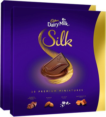Cadbury Dairy Milk Silk Miniatures Chocolate Gift Pack, 200 gm - Pack of 2 Bars(Pack of 2, 200 g)
Cadbury Dairy Milk Silk Miniatures Chocolate Gift Pack, 200 gm - Pack of 2 Bars(Pack of 2, 200 g)