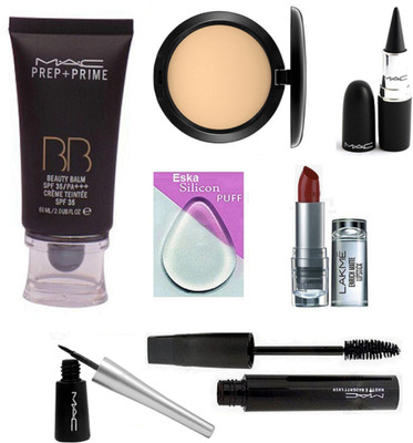 eska Silicon Puff, Mac Prep-Prime B B Beauty Balm Foundation, Compact, Stick Kajal, Liquid Eyeliner, Haute And Naughty Mascara & Lakme Enrich Matte Lipstick(Set of 7)
eska Silicon Puff, Mac Prep-Prime B B Beauty Balm Foundation, Compact, Stick Kajal, Liquid Eyeliner, Haute And Naughty Mascara & Lakme Enrich Matte Lipstick(Set of 7)