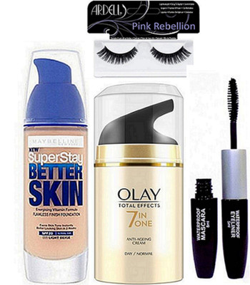 Pink Rebellion Eyelashes & Olay Anti Ageing Day Cream & Maybelline Better Skin Foundation & Color Bar 2 in 1 Eyeliner+Mascara(Set of 5)
Pink Rebellion Eyelashes & Olay Anti Ageing Day Cream & Maybelline Better Skin Foundation & Color Bar 2 in 1 Eyeliner+Mascara(Set of 5)