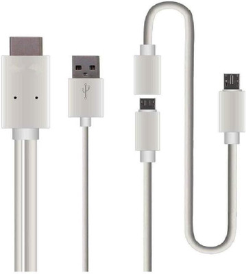 happy pops 1080P Micro USB MHL to HDMI Converter With Micro 5Pin USB & Micro 11 Pin USB HDMI Cable(Compatible with Mobile, White)
happy pops 1080P Micro USB MHL to HDMI Converter With Micro 5Pin USB & Micro 11 Pin USB HDMI Cable(Compatible with Mobile, White)