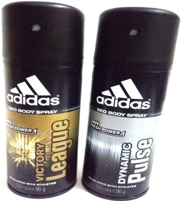 ADIDAS VICTORY LEAGUE AND DYNAMIC PULSE Deodorant Spray - For Men(300 ml, Pack of 2)
ADIDAS VICTORY LEAGUE AND DYNAMIC PULSE Deodorant Spray - For Men(300 ml, Pack of 2)