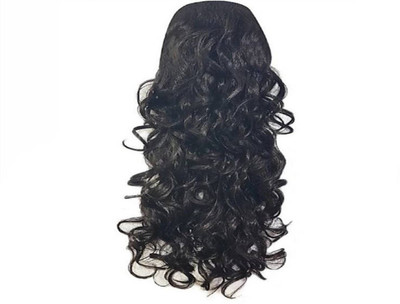 GULZAR Premium Synthetic hair extensions / Curly Extension Extension (black ) pack of 1 Hair Extension