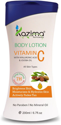 KAZIMA VITAMIN-C BODY LOTION (200ML) with Hyaluronic Acid & Jojoba Oil For Brightens Skin Moisturizes(200 ml)
KAZIMA VITAMIN-C BODY LOTION (200ML) with Hyaluronic Acid & Jojoba Oil For Brightens Skin Moisturizes(200 ml)
