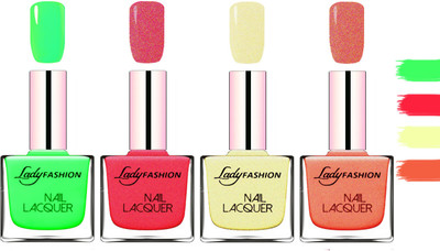 Lady fashion Extra Shine Extra Long Stay Chip Resistant Nail Polish Light Green,Bright Pink,Mettalic Gold,Orange Silk(Pack of 4)
Lady fashion Extra Shine Extra Long Stay Chip Resistant Nail Polish Light Green,Bright Pink,Mettalic Gold,Orange Silk(Pack of 4)