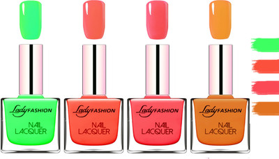 Lady fashion Extra Shine Extra Long Stay Chip Resistant Nail Polish Light Green,Mettalic Brown,Light Orange,Baby Pink(Pack of 4)
Lady fashion Extra Shine Extra Long Stay Chip Resistant Nail Polish Light Green,Mettalic Brown,Light Orange,Baby Pink(Pack of 4)