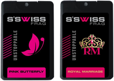 S'swiss Pink Butterfly and Proyal Marriage Combo Pack Pocket Perfume Perfume - 40 ml(For Men & Women)