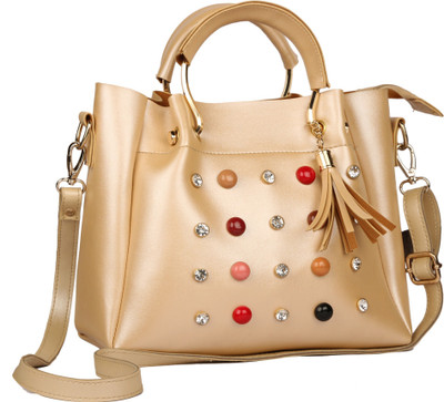 Roseberries Women Evening/Party Gold PU Sling Bag