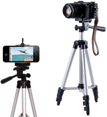m s megaslim Tripod-3110 Adjustable Aluminum High Quality Lightweight Camera Stand With Three-Dimensional Head & Quick Release Plate For Video Cameras, Dslr, Tripod With Mobile Clip Holder Tripod(Silver, Black, Supports Up to 1500 g)
m s megaslim Tripod-3110 Adjustable Aluminum High Quality Lightweight Camera Stand With Three-Dimensional Head & Quick Release Plate For Video Cameras, Dslr, Tripod With Mobile Clip Holder Tripod(Silver, Black, Supports Up to 1500 g)