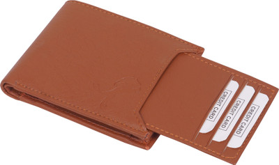 ibex Boys Black Artificial Leather Wallet(10 Card Slots), Tan