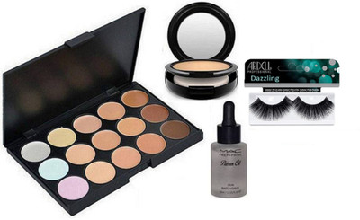 dazzling Eyelashes & 15 Shades Concealer Palette,Two Way Compact,Prep+Prime Face Primer Oil (Set of 4)(Set of 4)
dazzling Eyelashes & 15 Shades Concealer Palette,Two Way Compact,Prep+Prime Face Primer Oil (Set of 4)(Set of 4)